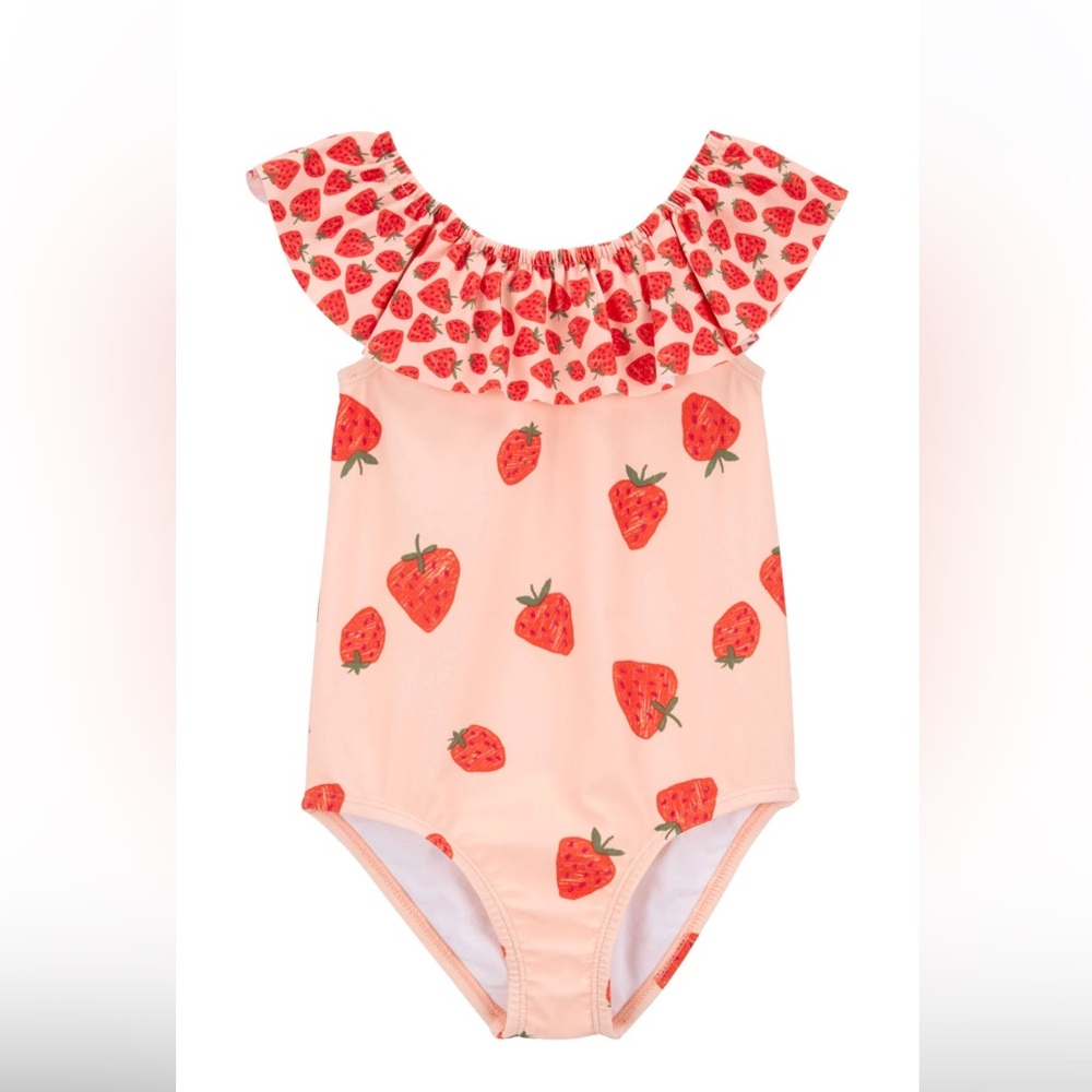 Carter's Pink Strawberry Kids Swim One Piece